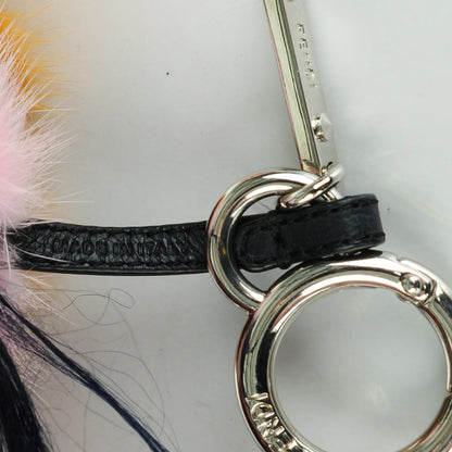 Fendi Mink Goat Fur QuTweet Bag Bug Charm Marshmallow Black 4 of 4