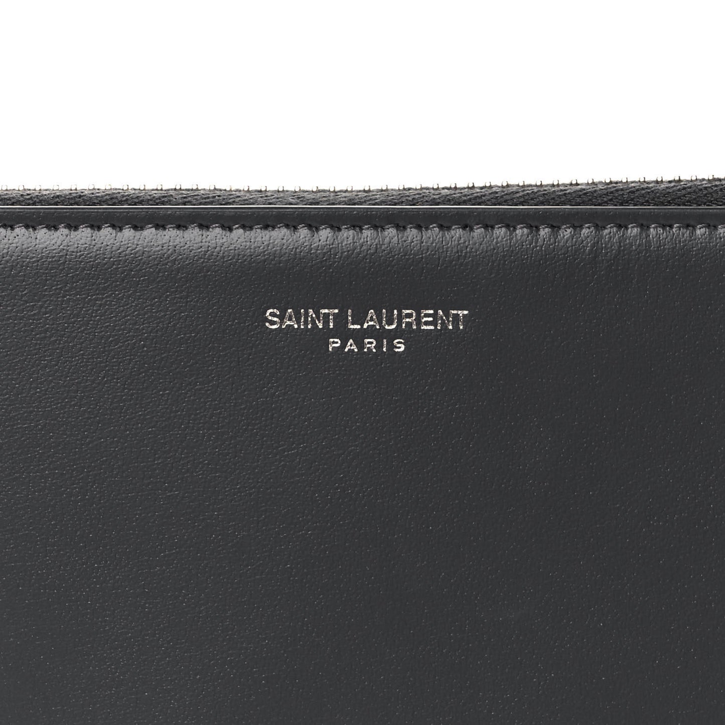 Smooth Calfskin Zip Pouch Black