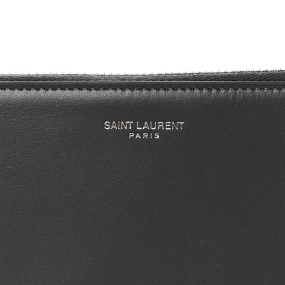 Saint Laurent Smooth Calfskin Zip Pouch Black 8 of 8