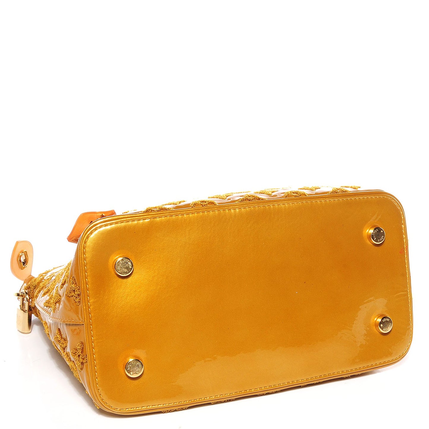 Patent Lambskin Fascination Lockit Moutarde