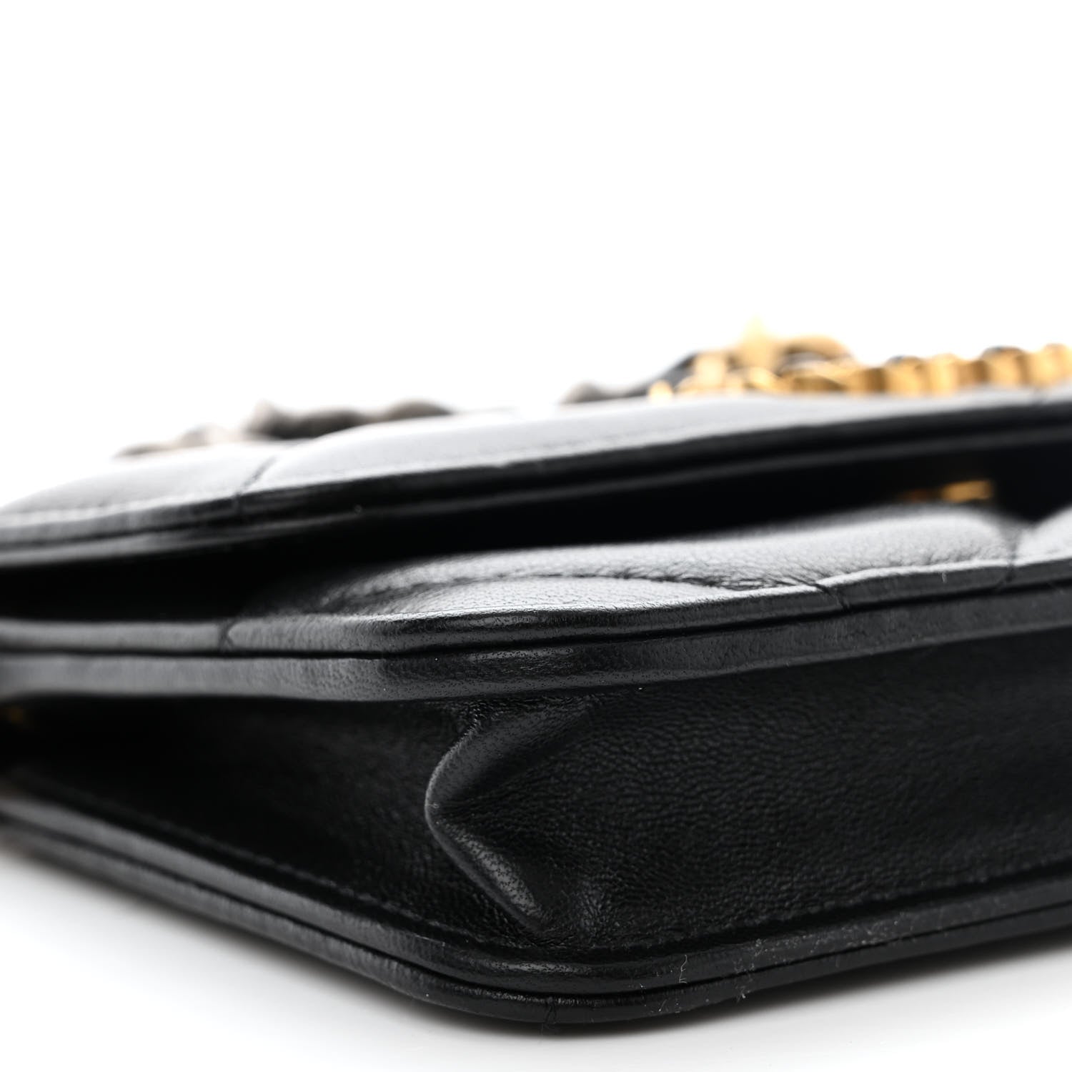 Chanel Lambskin Quilted Chanel 19 Clutch With Chain Black 10 of 12