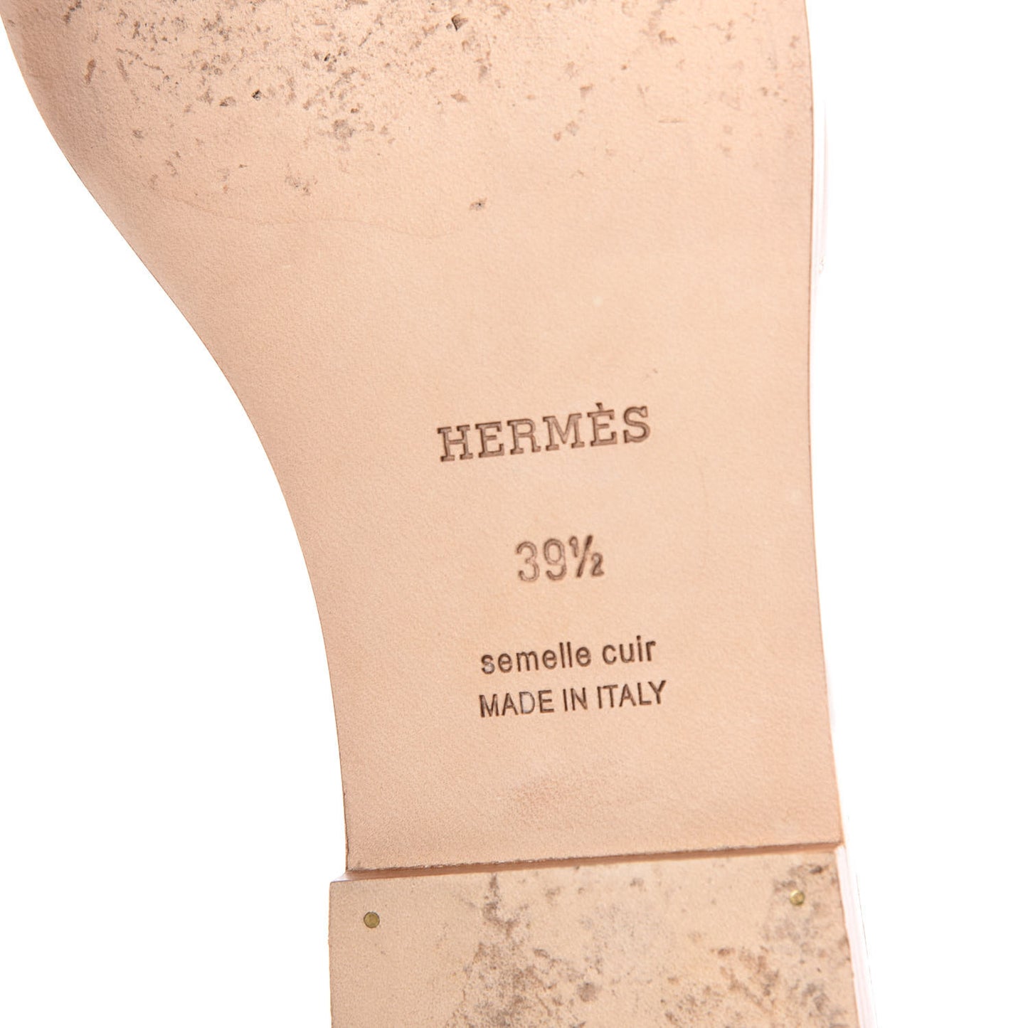 Box Calfskin Oran Sandals 39.5 Gold