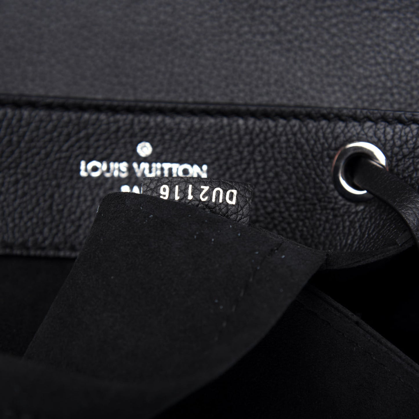Calfskin Lockme Backpack Black