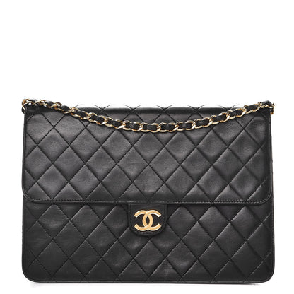 Chanel Lambskin Quilted Medium Single Flap Black 1 of 8