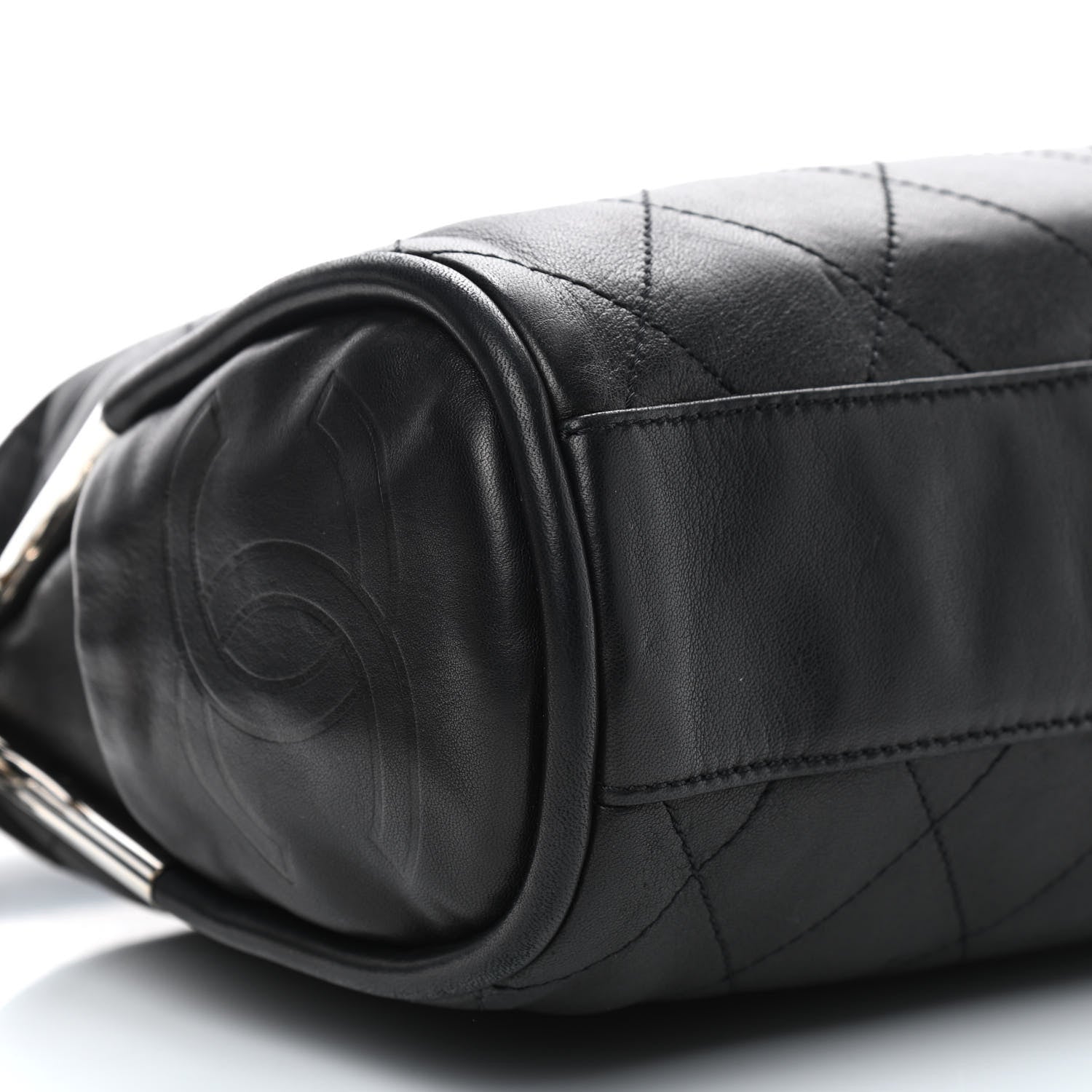 Chanel Lambskin Stitched Medium Ultimate Soft Tote Black 7 of 8
