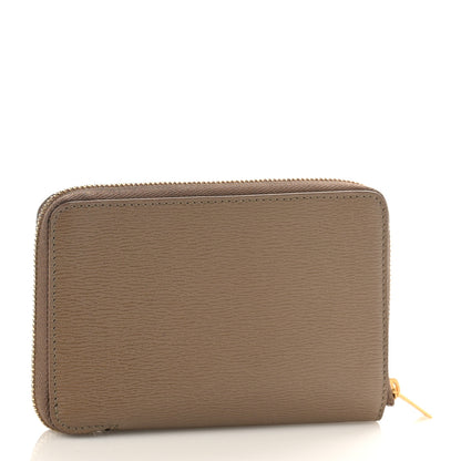 Celine Grained Calfskin Compact Zipped Wallet Kohl 3 of 9