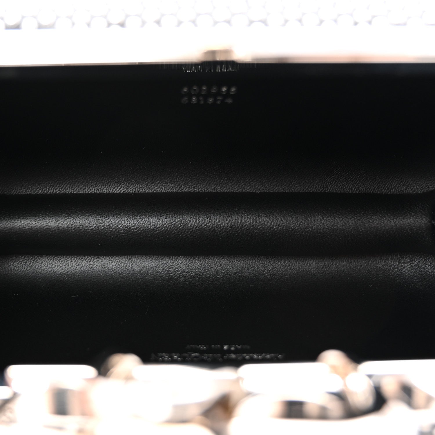 Alexander McQueen Calfskin Studded Skull Four Ring Knuckle Clutch Black 5 of 8