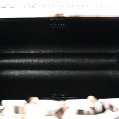 Alexander McQueen Calfskin Studded Skull Four Ring Knuckle Clutch Black 5 of 8
