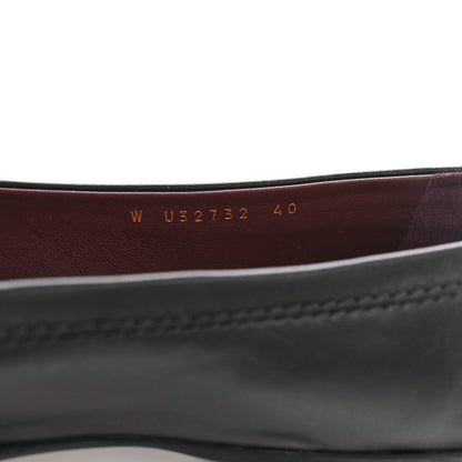 Chanel Lambskin Cap Toe CC Ballerina Flats 40 Black 9 of 15