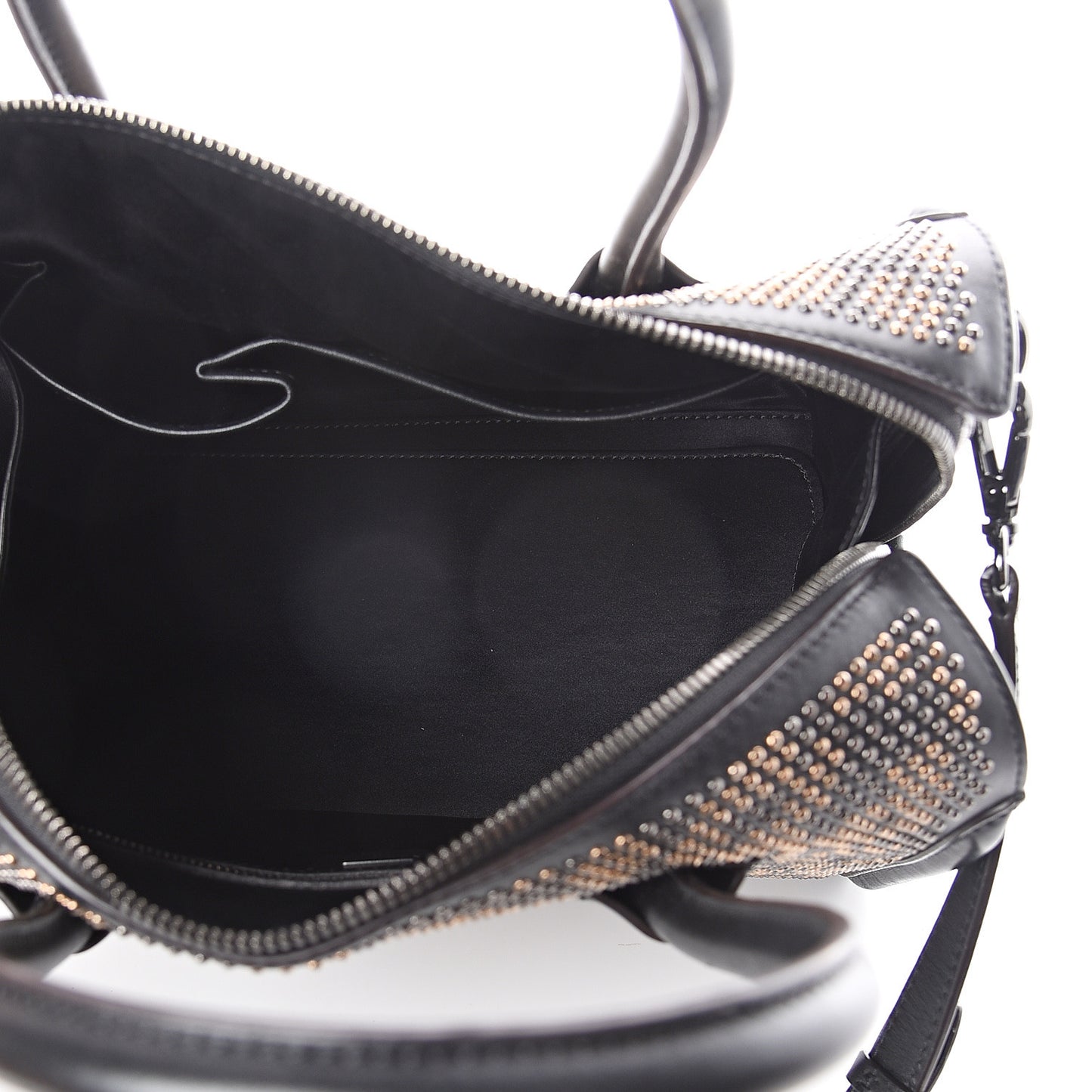 Calfskin Balam Spitze Boston Bag Black