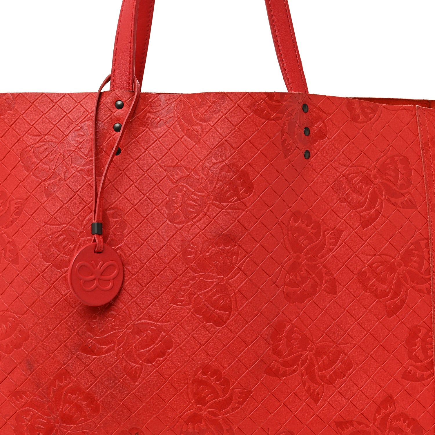 Bottega Veneta Nappa Intrecciomirage Butterfly Tote Red 8 of 12