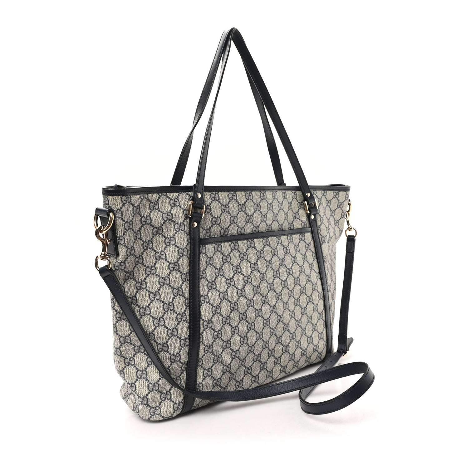 GG Supreme Monogram Medium Joy Tote Navy