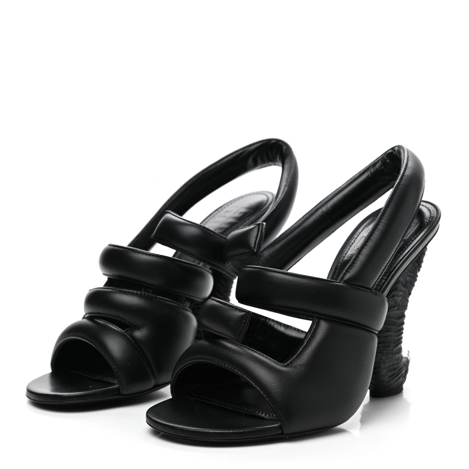Givenchy Lambskin 4G Logo Horn Sandals 38 Black 3 of 7