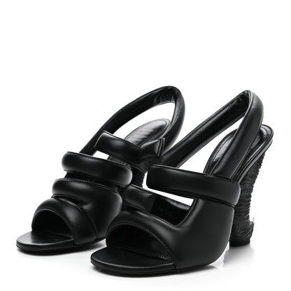 Givenchy Lambskin 4G Logo Horn Sandals 38 Black 3 of 7