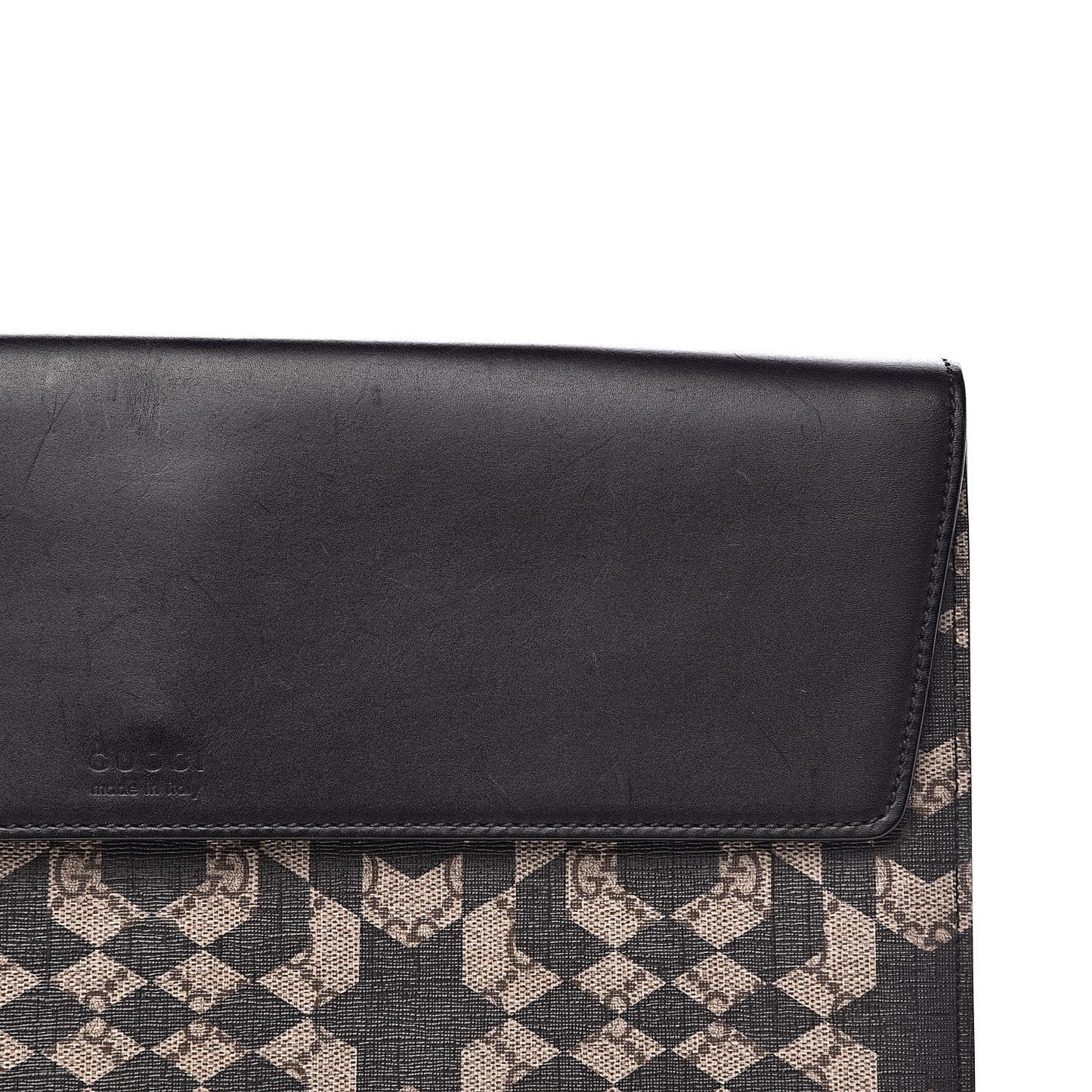 GG Supreme Monogram Caleido Print Clutch Black