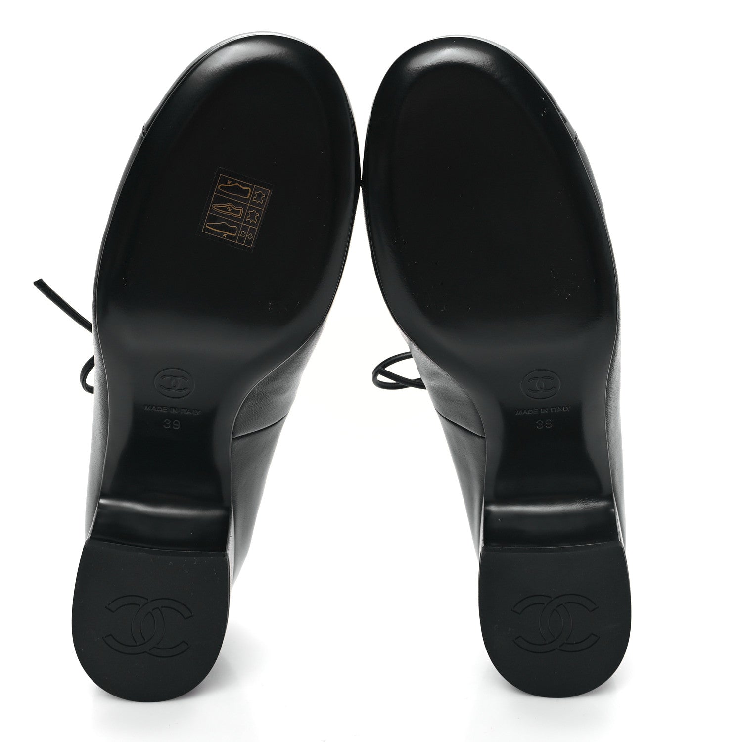 Chanel Lambskin Patent Cap Toe CC Mary Jane Pumps 39 Black 6 of 10