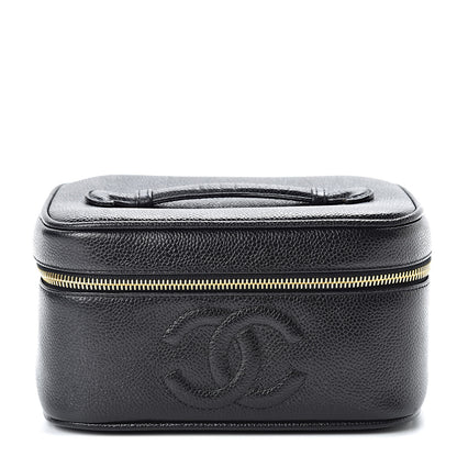 Chanel Caviar Vanity Cosmetic Case Black 1 of 8