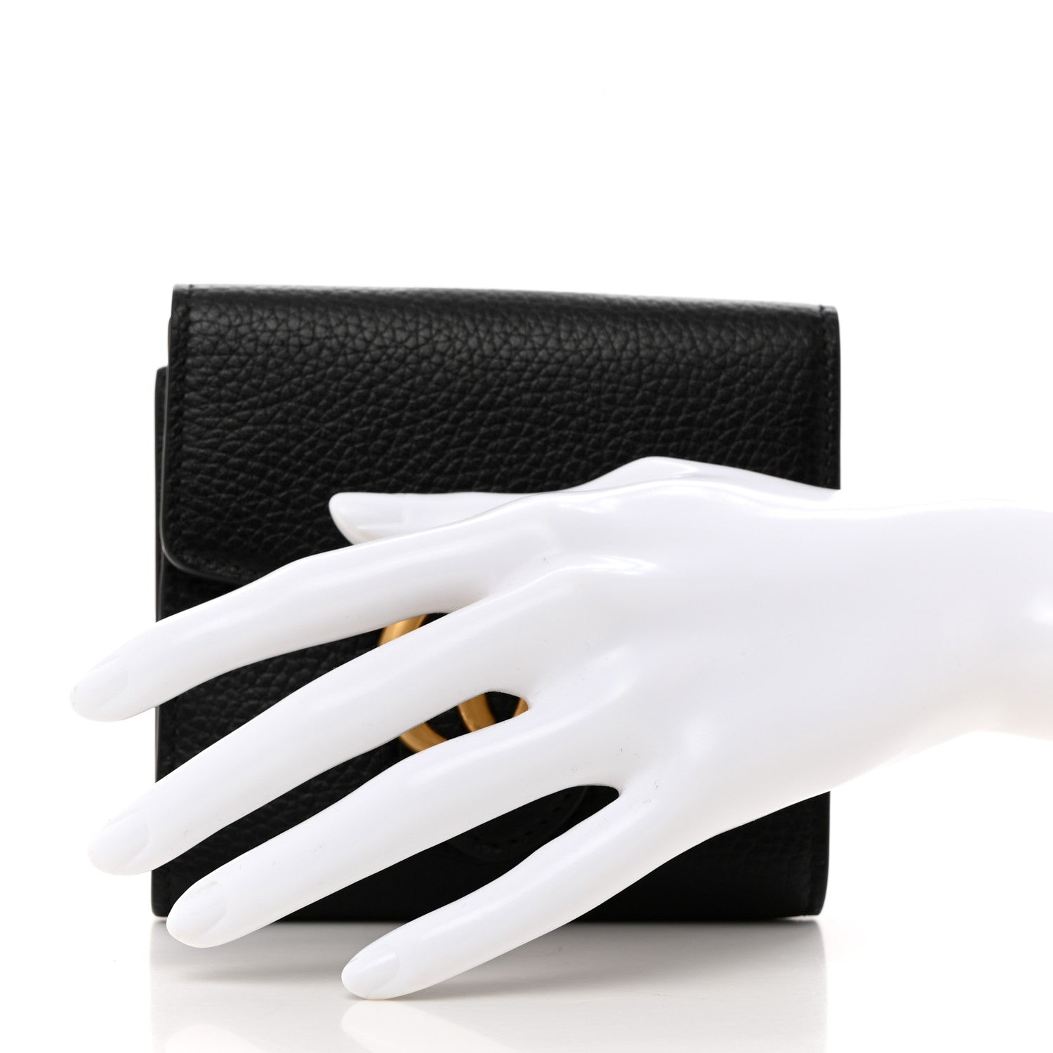 Gucci Dollar Calfskin Medium GG Marmont Wallet Black 2 of 9