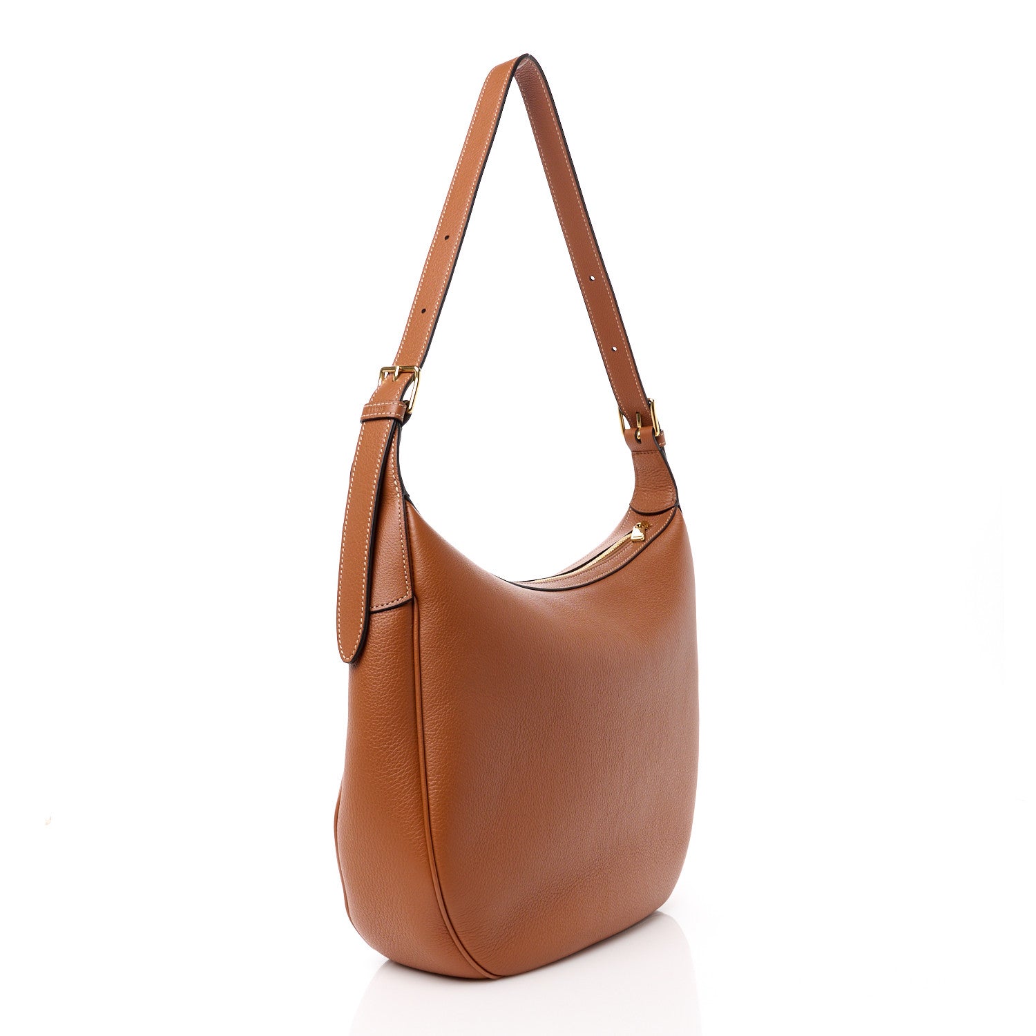 Celine Supple Calfskin Medium Triomphe Heloise Shoulder Bag Tan 3 of 11