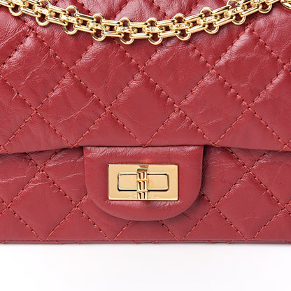 Chanel Aged Calfskin Quilted 2.55 Reissue Mini Flap Red 9 of 10