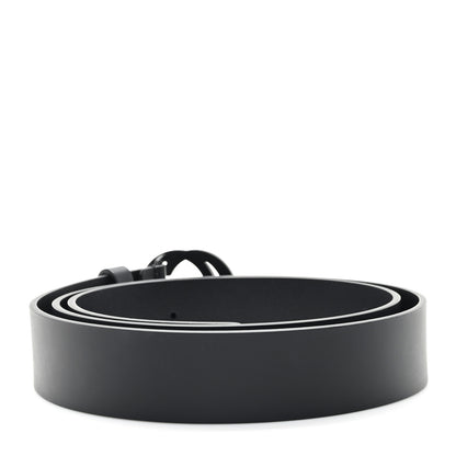 Gucci Selleria Calfskin Monochrome Interlocking G 37mm Belt 110 44 Black 2 of 4