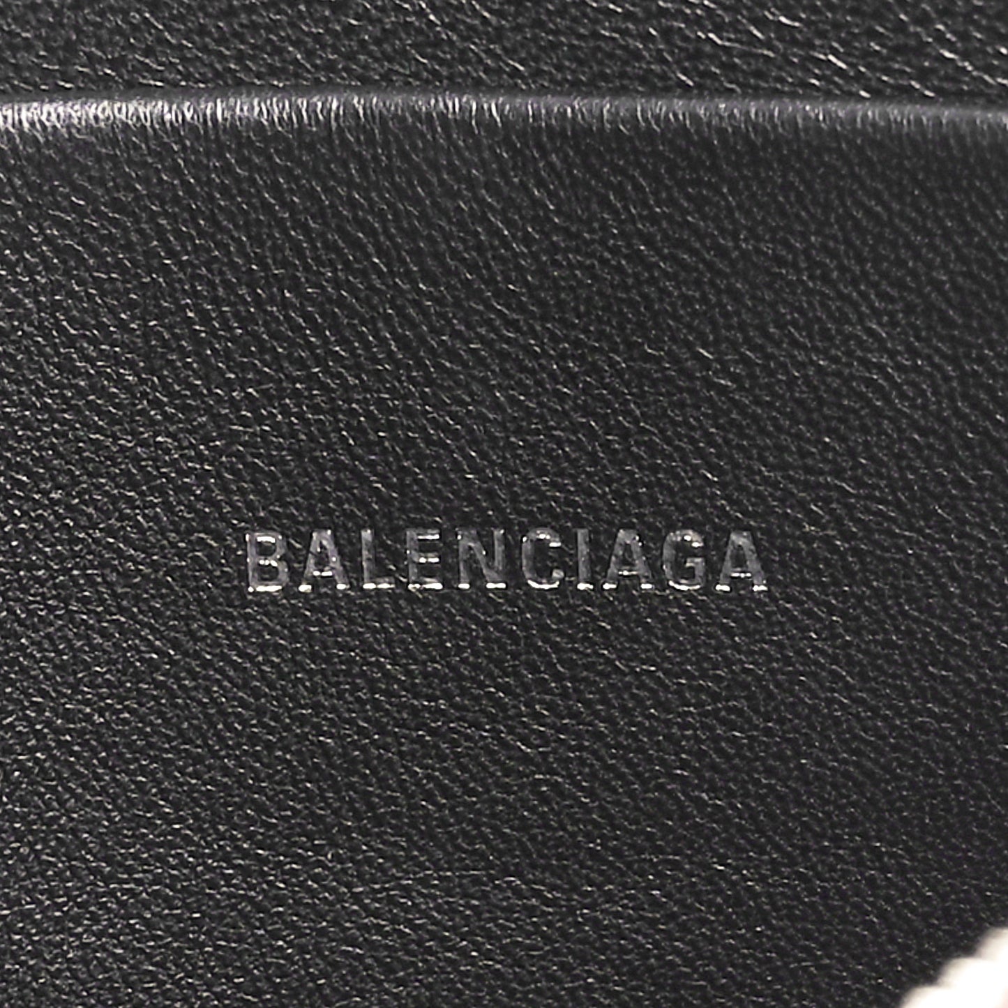 Metallic Goatskin Logo Large Everyday Zip Pouch Rose Fuchsia Black