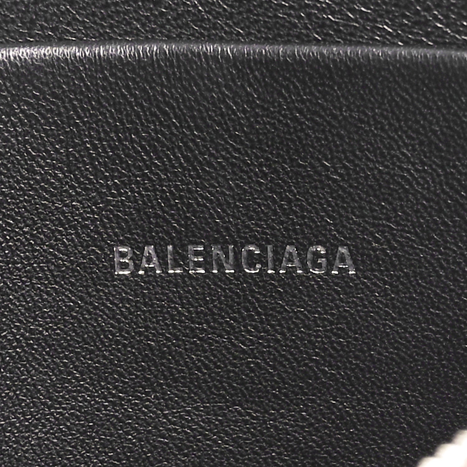 Balenciaga Metallic Goatskin Logo Large Everyday Zip Pouch Rose Fuchsia Black 6 of 7