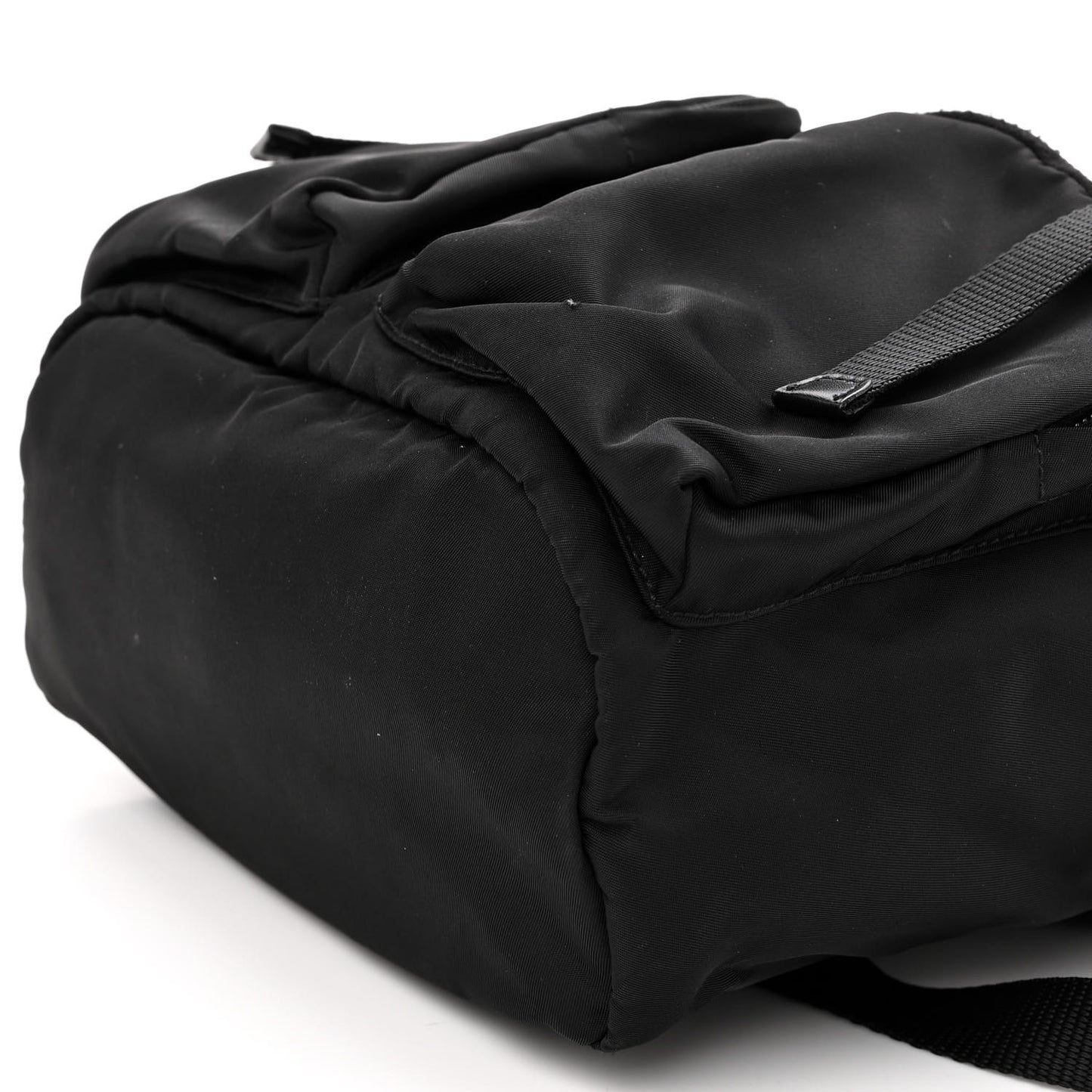 Tessuto Nylon Vela Small Double Buckle Backpack Black