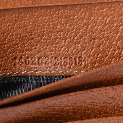 Gucci Monogram Buckle Compact Wallet Brown 8 of 16