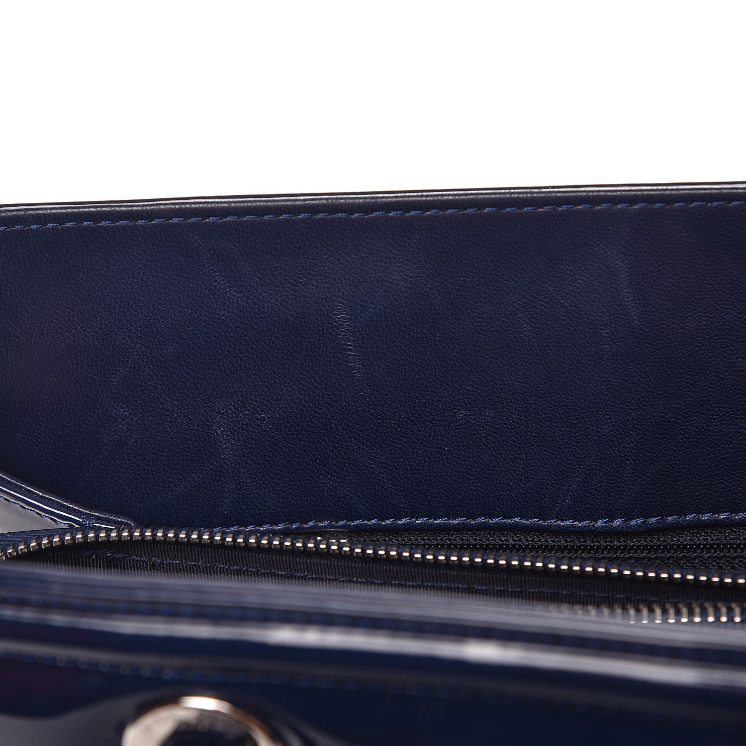 Chanel Vinyl Lipstick Ligne Tote Dark Navy Blue 8 of 8