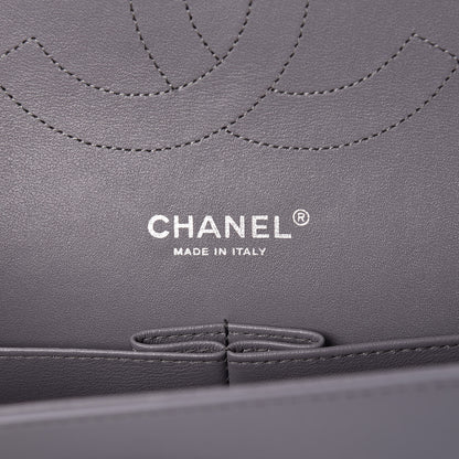 Chanel Patent Quilted Jumbo Double Flap Grey 6 of 11