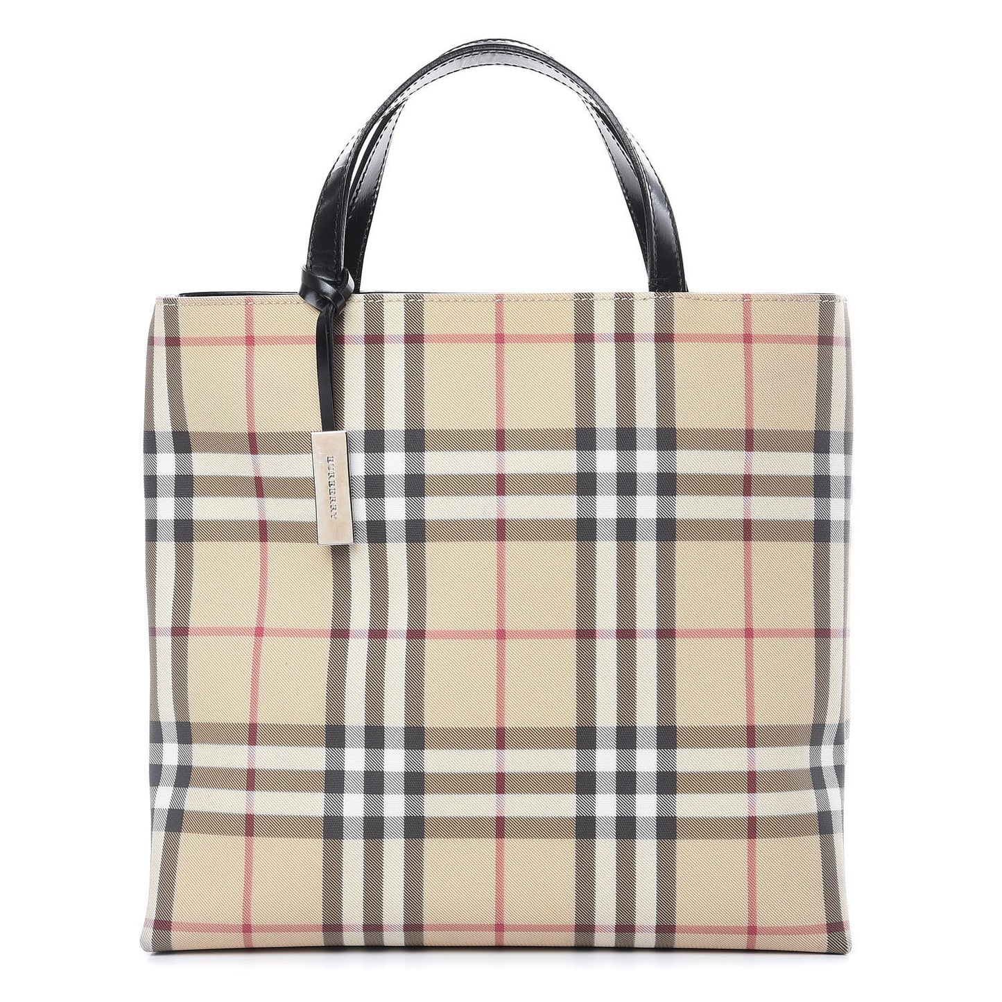 House Check Medium Tote Black