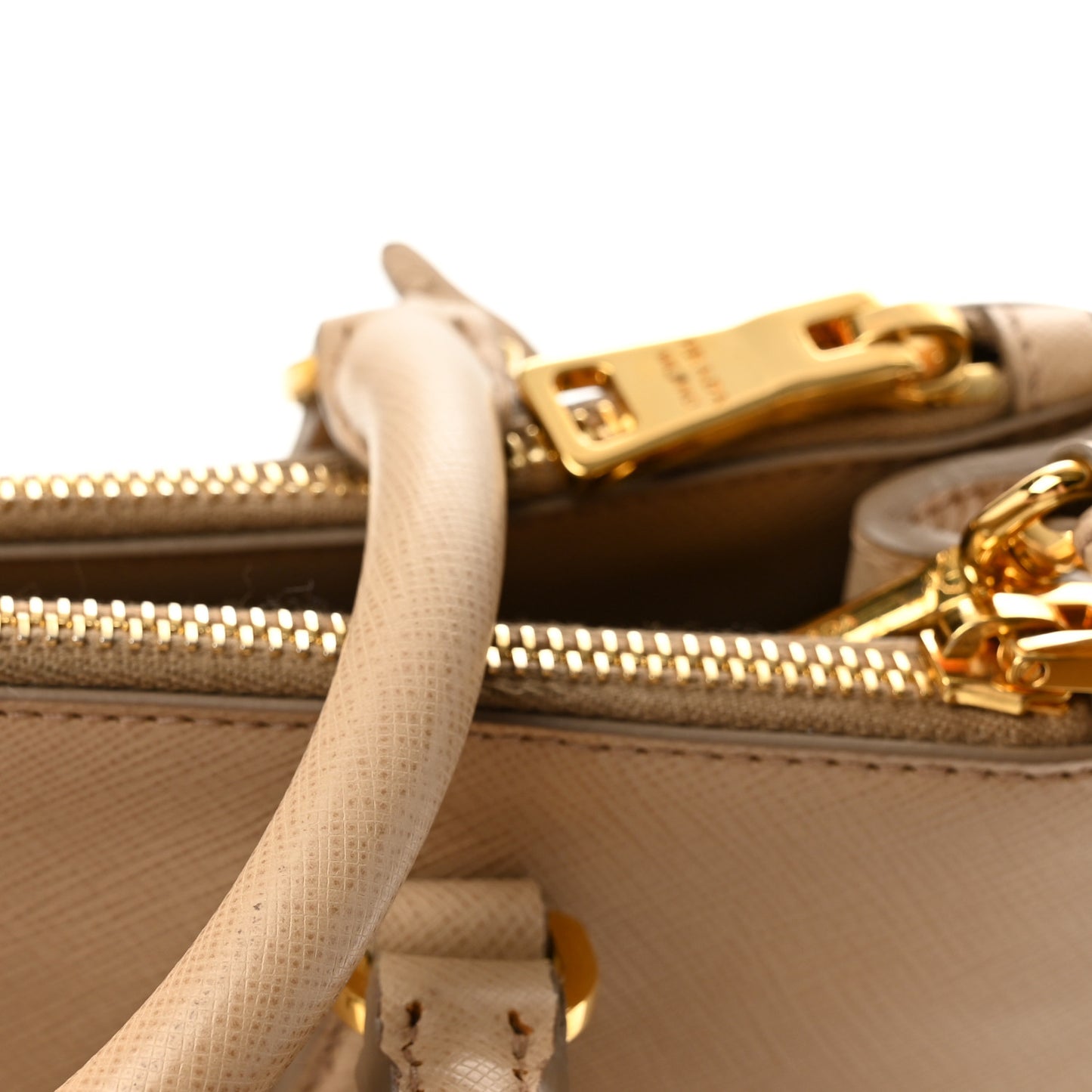 Saffiano Mini Galleria Double Zip Tote Cammeo
