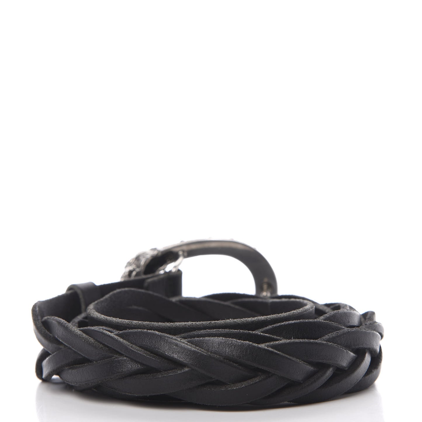Calfskin Dionysus Braided Belt 100 40 Black