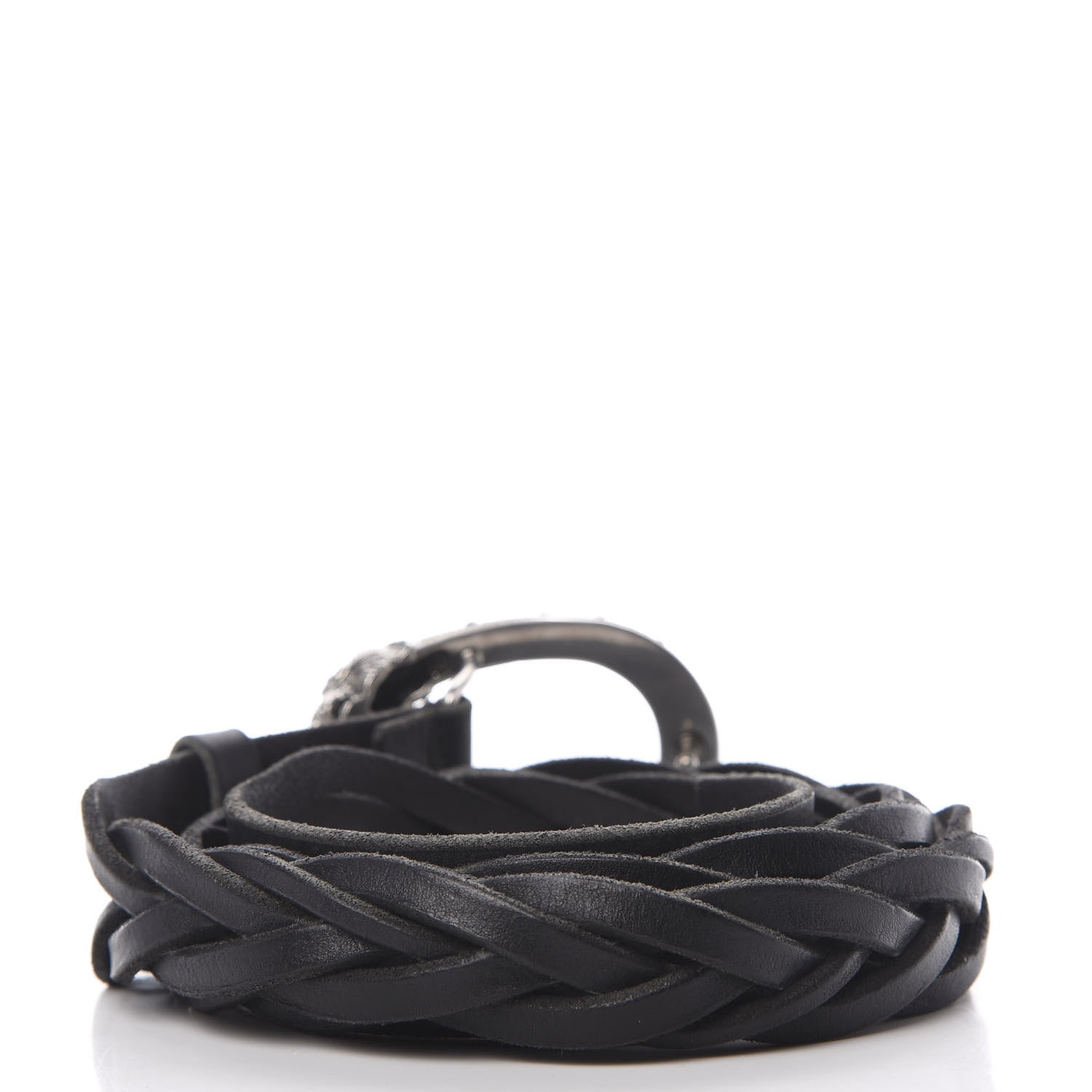 Gucci Calfskin Dionysus Braided Belt 100 40 Black 2 of 5