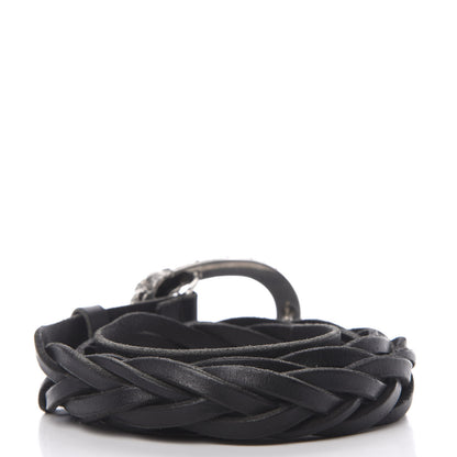 Gucci Calfskin Dionysus Braided Belt 100 40 Black 2 of 5