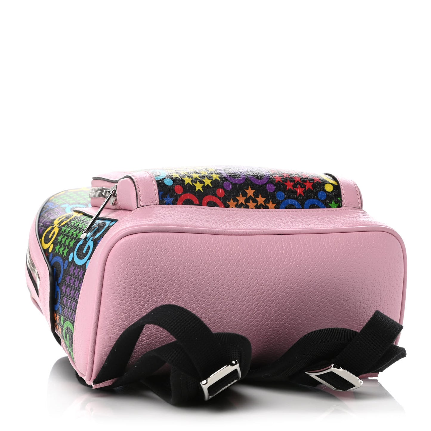 GG Supreme Monogram Psychedelic Small Day Backpack Black Multicolor Sugar Pink