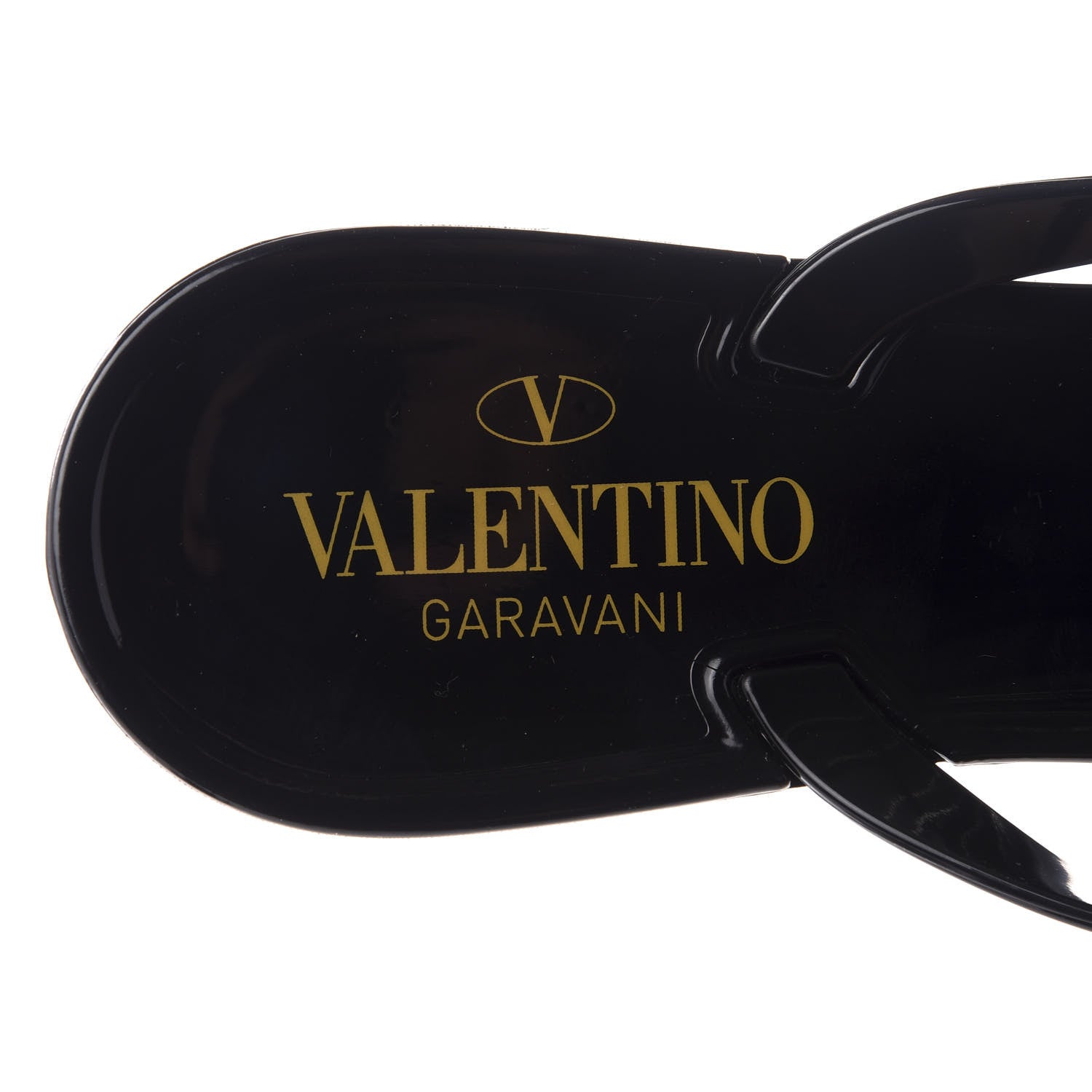 Valentino Garavani PVC Jelly Rockstud Bow Thong Sandals 39 Black 7 of 9