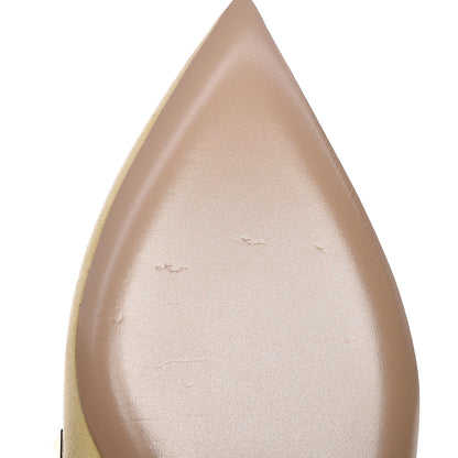 Valentino Garavani Suede Rockstud Ballerina Flats 37 Light Yellow 10 of 10