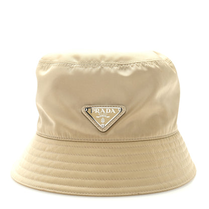 Prada Re-Nylon Metal Triangle Logo Womens Bucket Hat L Deserto 2 of 7
