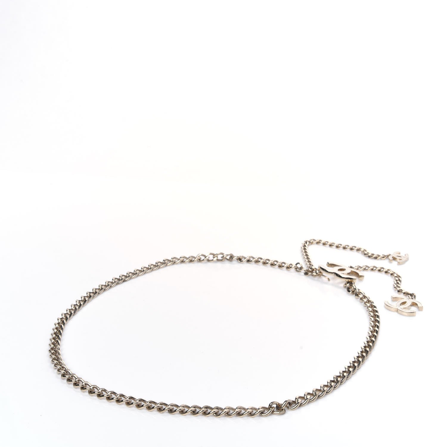 Chanel Enamel CC Chain Belt White Gold 2 of 5