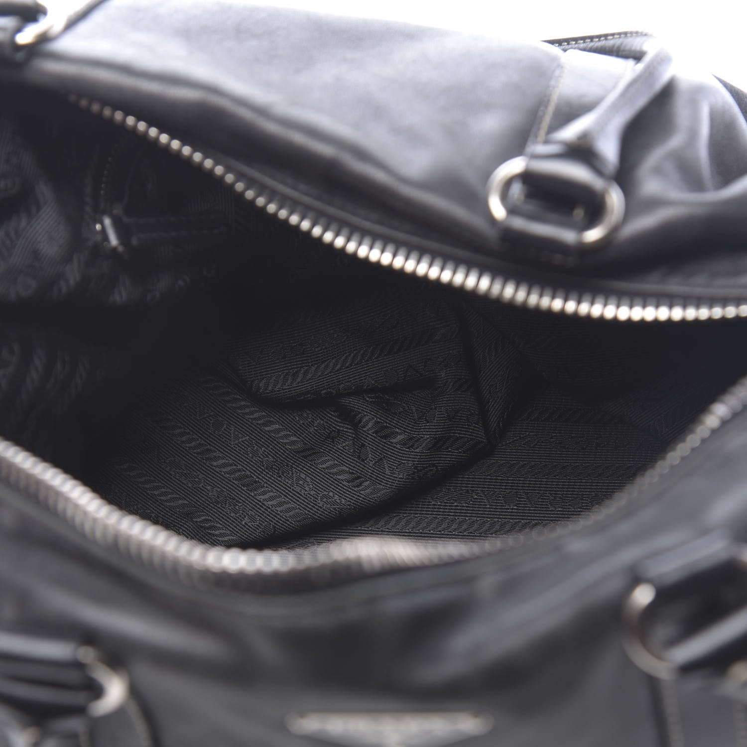 Prada Soft Calfskin Nappa Shoulder Bag Black 5 of 9