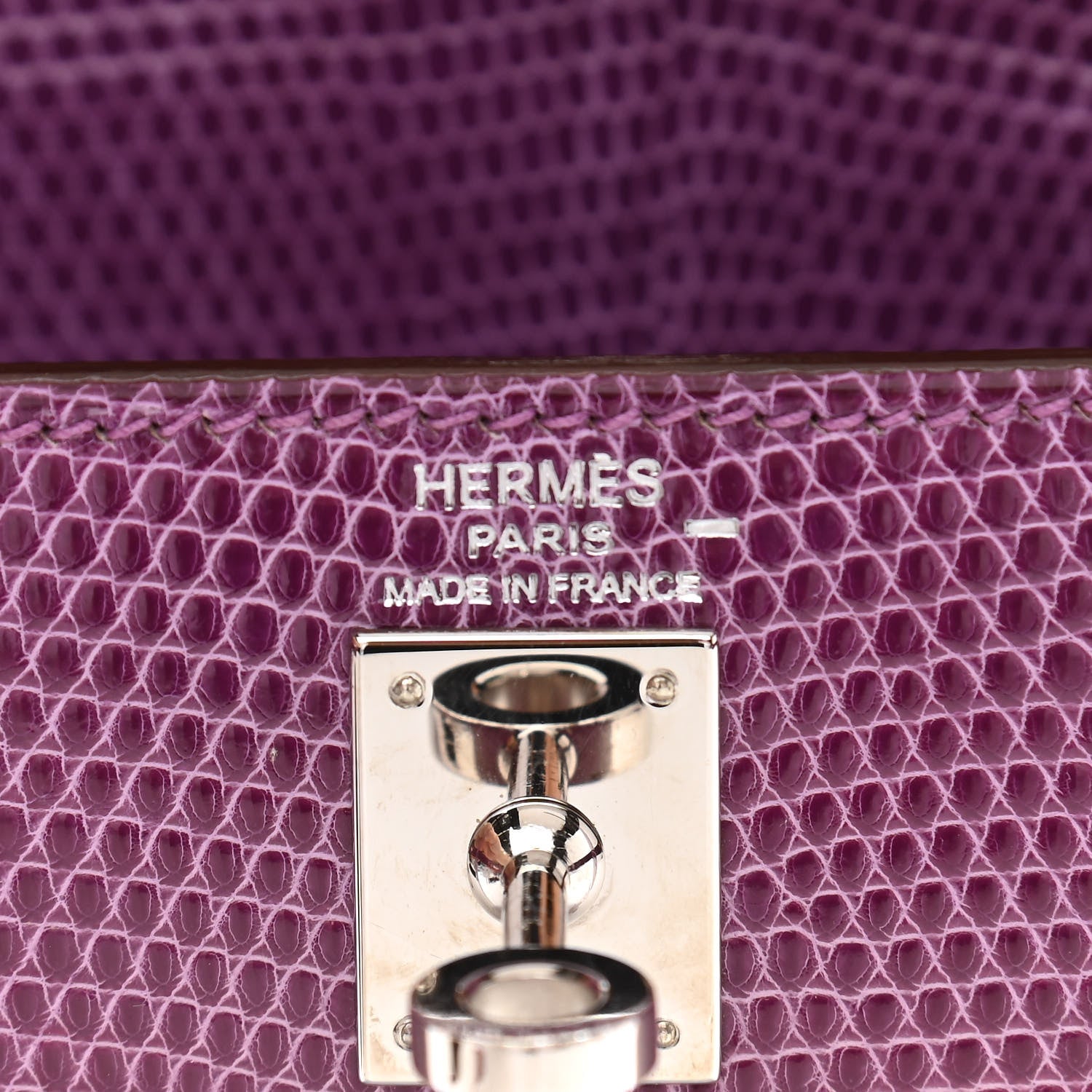 Hermes Lizard Kelly Sellier 25 Violet 6 of 13
