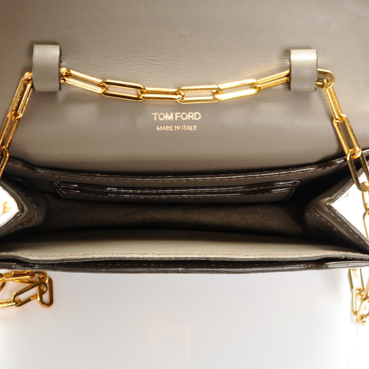 Tom Ford Calfskin Icon Disco Bag Taupe 5 of 6