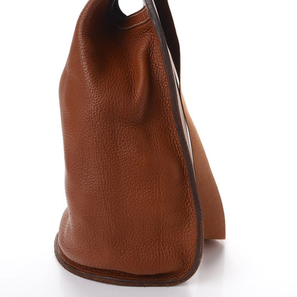 Hermes Taurillon Clemence Sherpa Backpack Gold 10 of 14