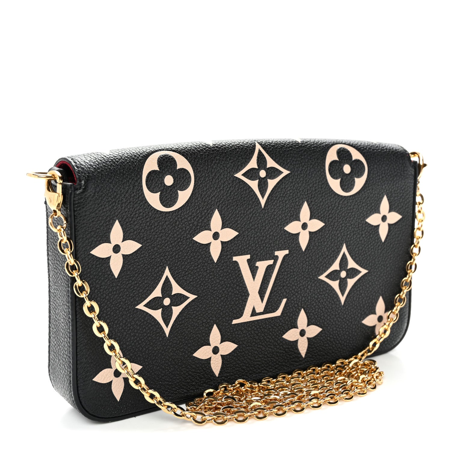 Louis Vuitton Empreinte Monogram Giant Felicie Pochette Black Beige 4 of 9
