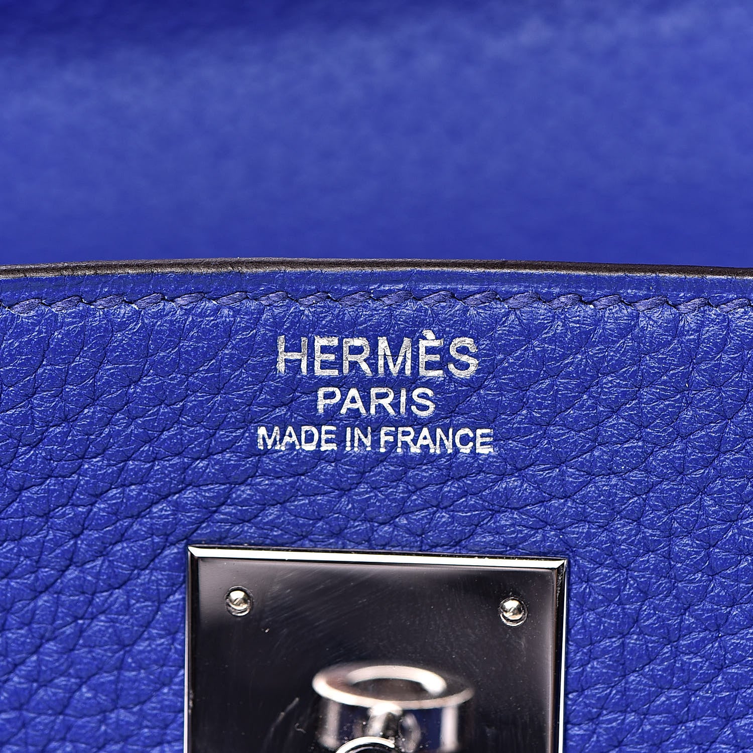 Hermes Togo Kelly Retourne 32 Bleu Electrique 6 of 37