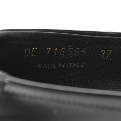 Saint Laurent Glazed Calfskin Chunky Le Loafer Penny Slippers 37 Black 7 of 9