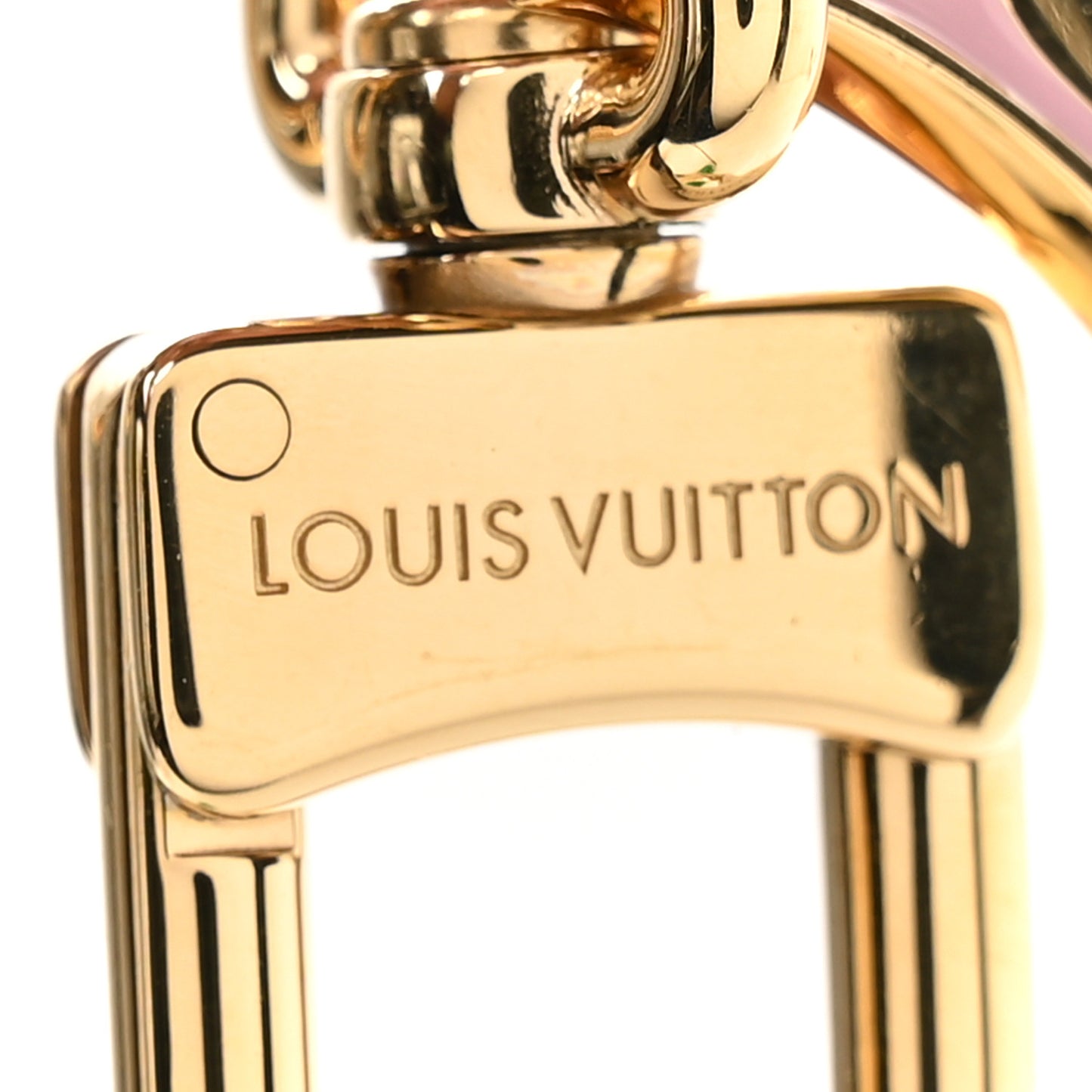 Monogram Spring Street Bag Charm Key Holder Gold