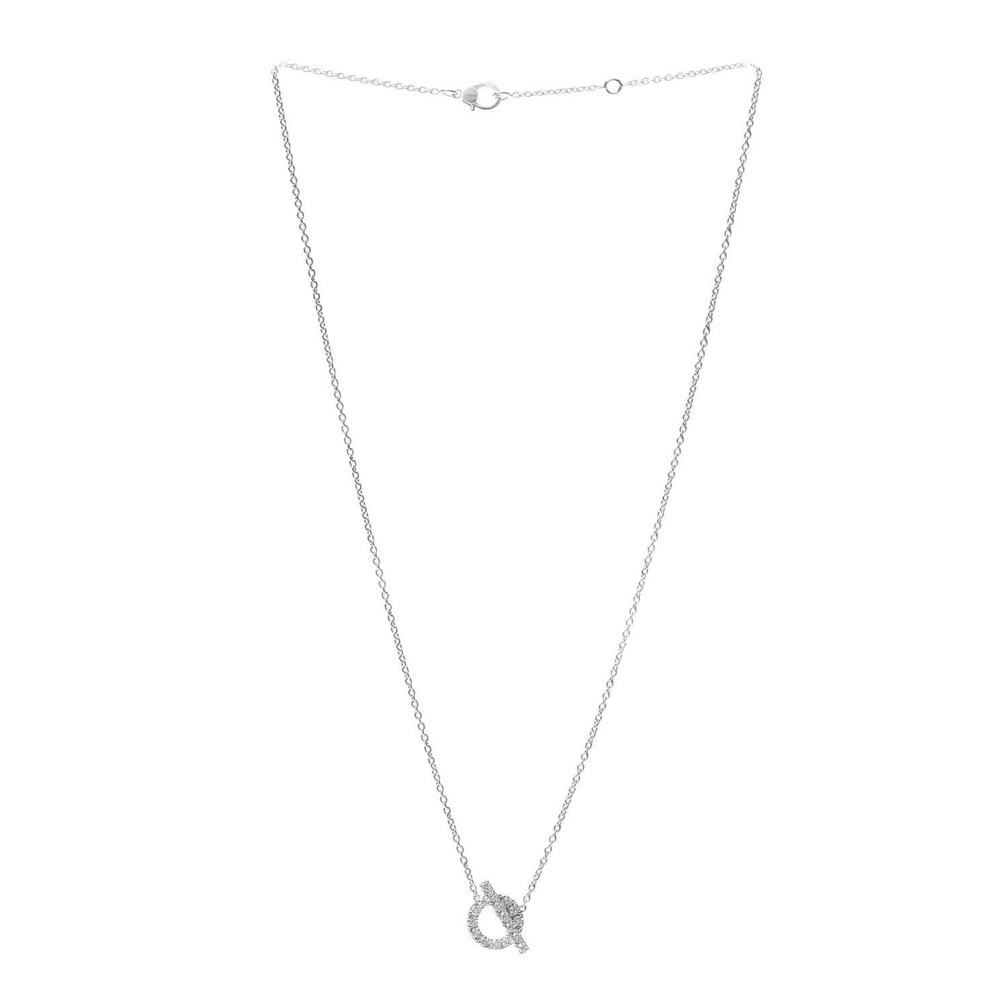 18K White Gold Diamond Finesse Pendant Necklace